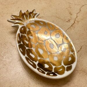 Lilly Pulitzer Porcelain Gold Metallic Tray